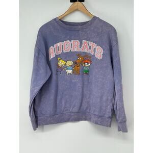 Rugrats Graphic Pull Over Purple Distressed Seater Size‎ M Kidcore